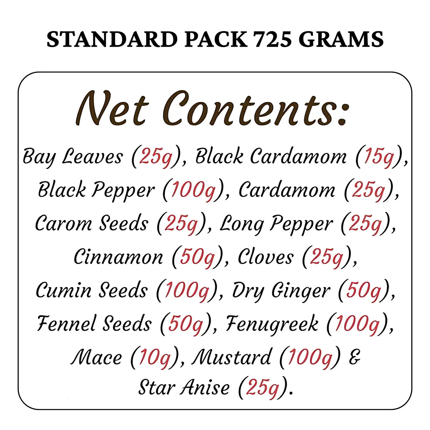 SOS 725 Standard Pack 725g
