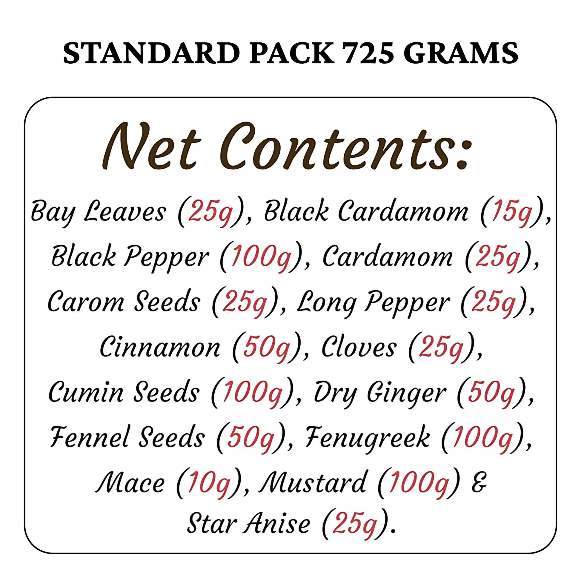SOS 725 Standard Pack 725g